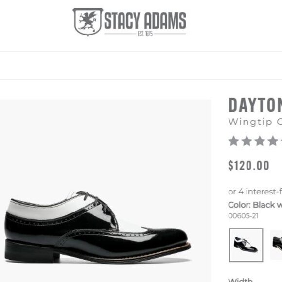 Men's Stacy Adams Black and While Shoes Size 9 D - Picture 7 of 7